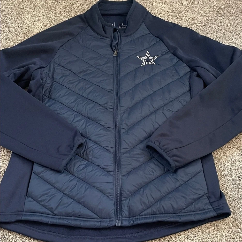 Dallas cowboys puffer jacket navy size large